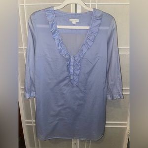 Light Blue Ruffle Tunic